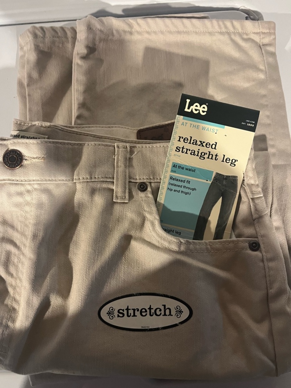 Lee Size 18 SHORT Stone Straight Leg jeans with stretch